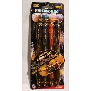 Y2k Fireworks! Pentech Glitter Gel Scentsations Scented Glitter‎ Gel Pens...